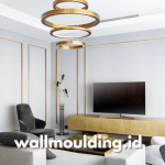 Variasi Wall Moulding dengan Plat Stainless untuk Dekorasi Dinding Modern