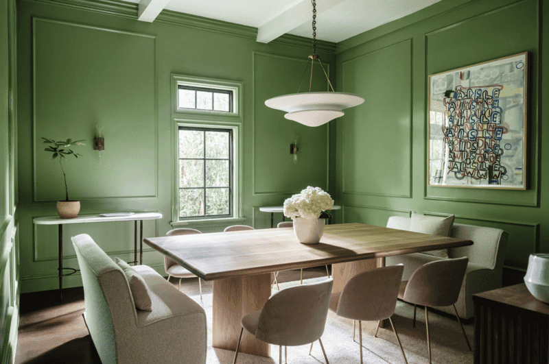 wall moulding ruang makan