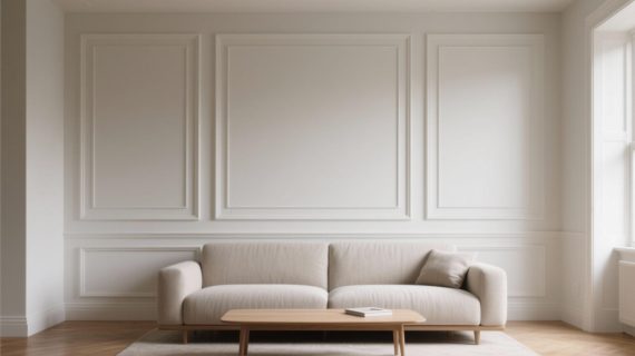 12 Ide Wall Moulding Ruang Tamu Minimalis yang Elegan dan Modern
