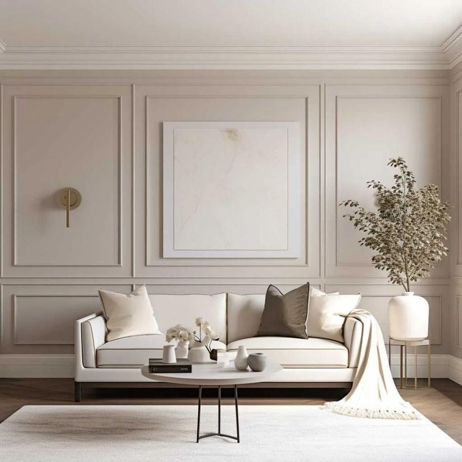 wall moulding ruang tamu